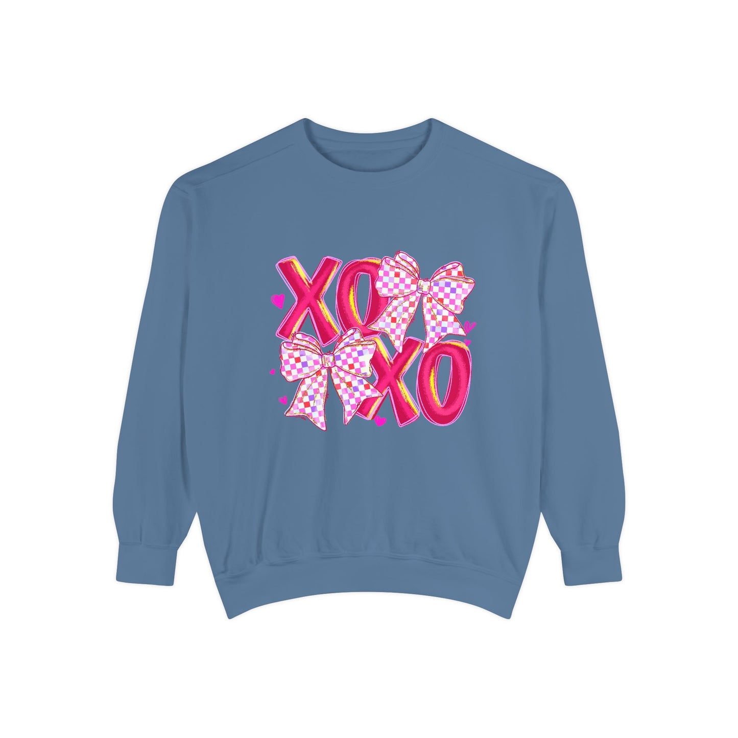 XO Pink Ribbon Sweatshirt – Valentine’s Day Heart Hugs Pullover