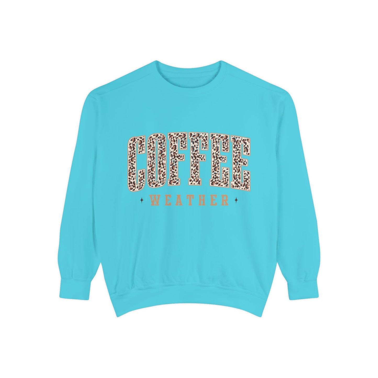Coffee Weather Sweatshirt — Leopard Print "COFFEE" Cozy Pullover