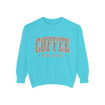 Coffee Weather Sweatshirt — Leopard Print "COFFEE" Cozy Pullover