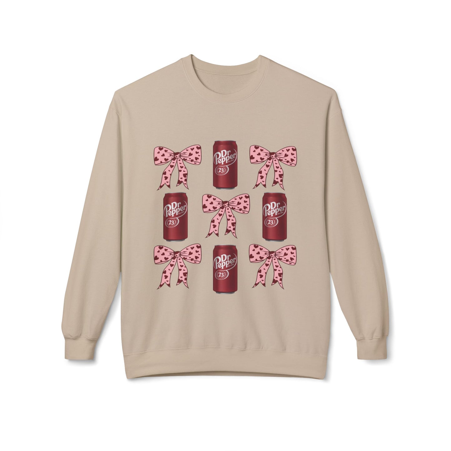 Dr Pepper Can & Pink Bow Crewneck Sweatshirt