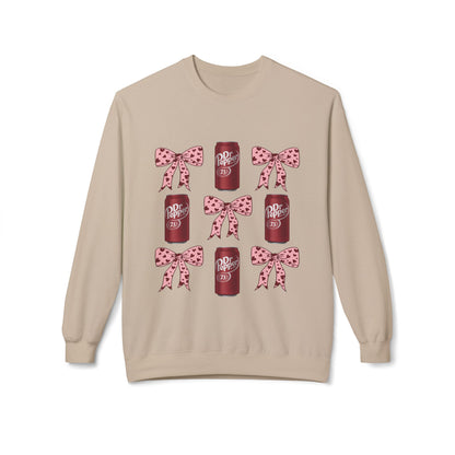 Dr Pepper Can & Pink Bow Crewneck Sweatshirt
