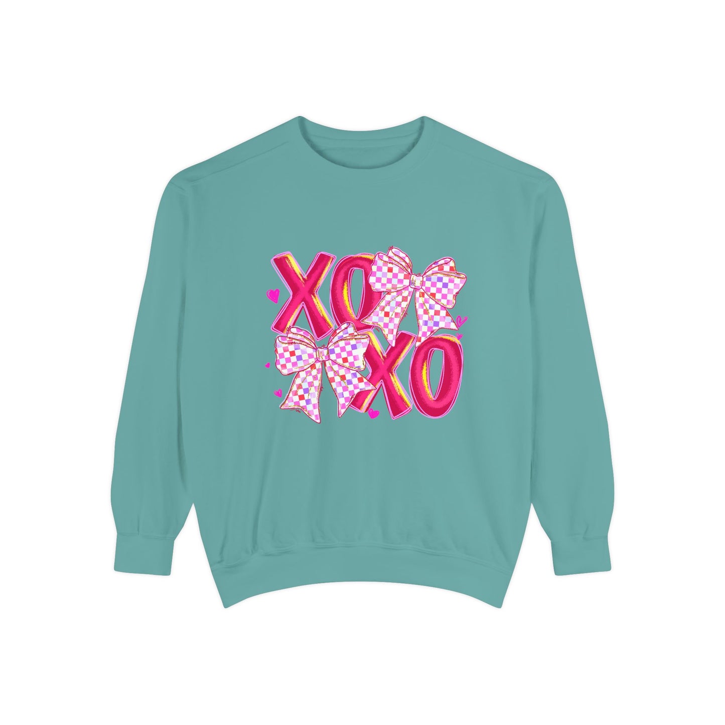 XO Pink Ribbon Sweatshirt – Valentine’s Day Heart Hugs Pullover