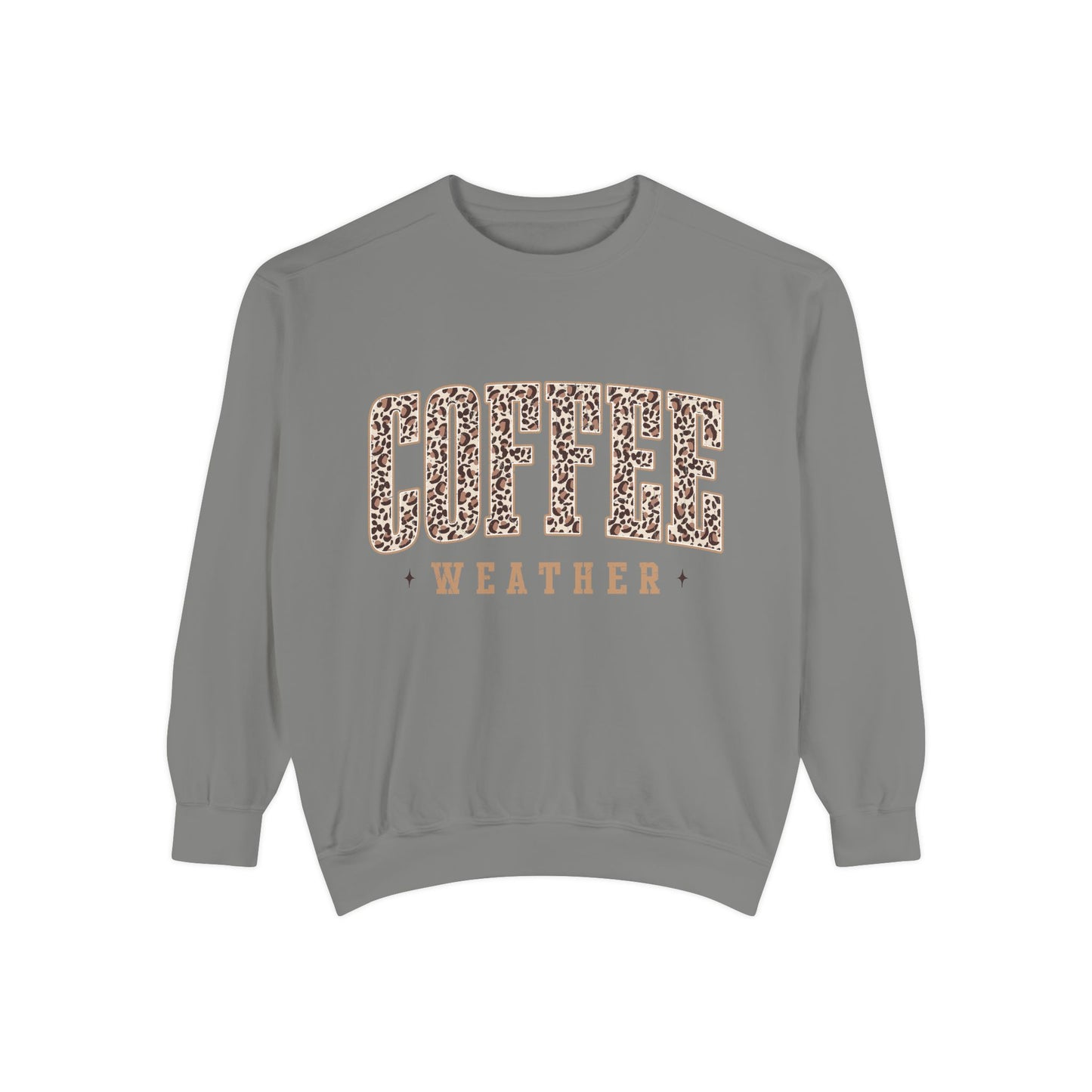 Coffee Weather Sweatshirt — Leopard Print "COFFEE" Cozy Pullover