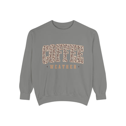 Coffee Weather Sweatshirt — Leopard Print "COFFEE" Cozy Pullover