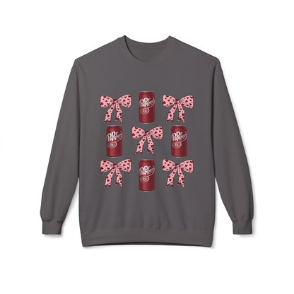 Dr Pepper Can & Pink Bow Crewneck Sweatshirt