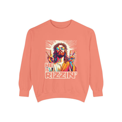 Peace Sign Graphic Sweatshirt — Retro Jesus-Inspired Colorful Design