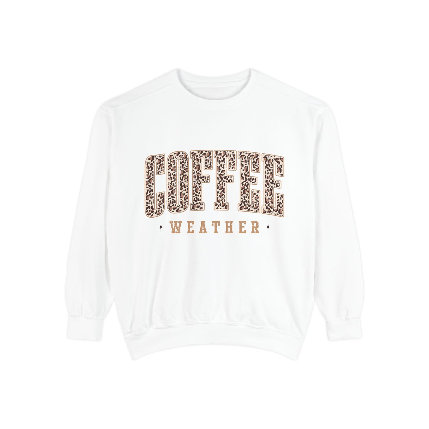 Coffee Weather Sweatshirt — Leopard Print "COFFEE" Cozy Pullover
