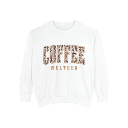 Coffee Weather Sweatshirt — Leopard Print "COFFEE" Cozy Pullover