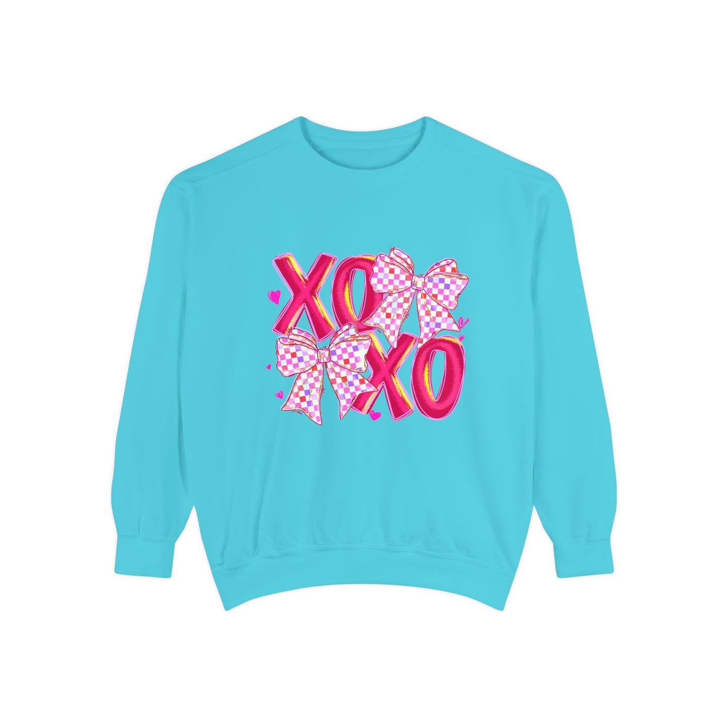 XO Pink Ribbon Sweatshirt – Valentine’s Day Heart Hugs Pullover
