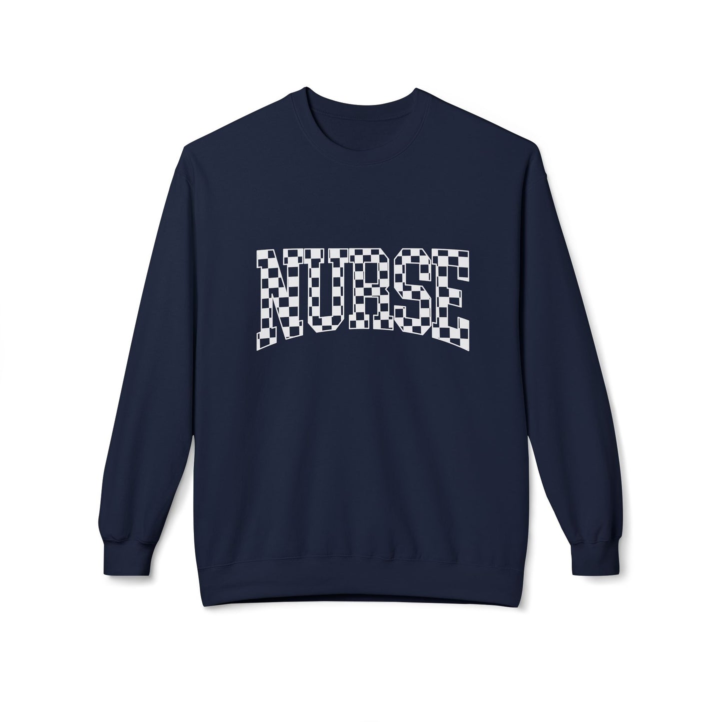 Crewneck Sweatshirt — Subtle Text Minimalist White Fleece