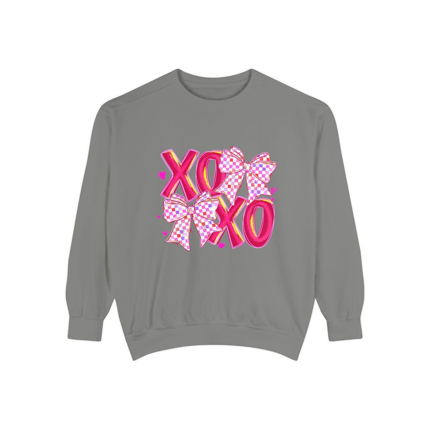 XO Pink Ribbon Sweatshirt – Valentine’s Day Heart Hugs Pullover