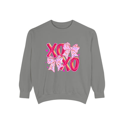 XO Pink Ribbon Sweatshirt – Valentine’s Day Heart Hugs Pullover