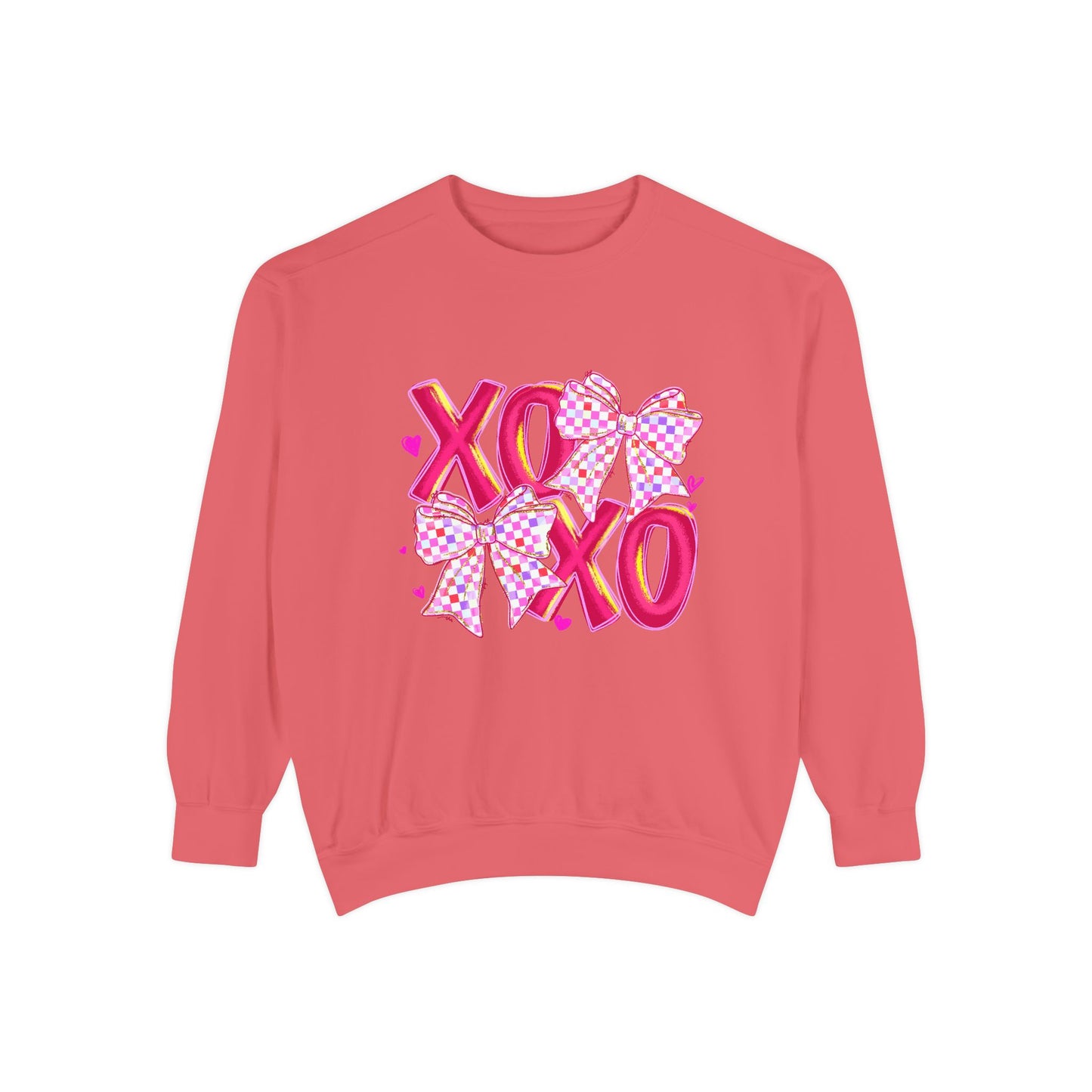 XO Pink Ribbon Sweatshirt – Valentine’s Day Heart Hugs Pullover