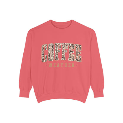 Coffee Weather Sweatshirt — Leopard Print "COFFEE" Cozy Pullover