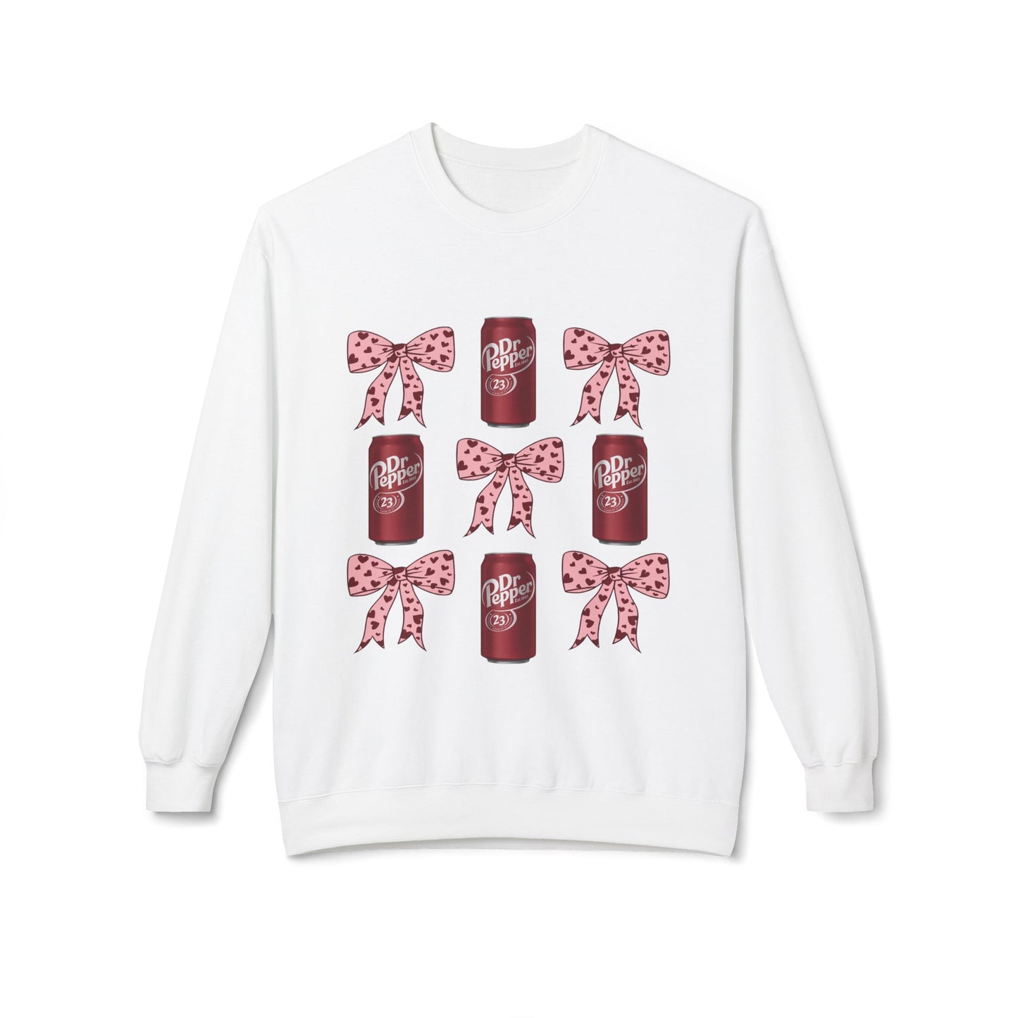 Dr Pepper Can & Pink Bow Crewneck Sweatshirt