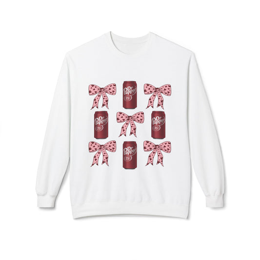 Dr Pepper Can & Pink Bow Crewneck Sweatshirt