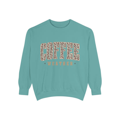 Coffee Weather Sweatshirt — Leopard Print "COFFEE" Cozy Pullover