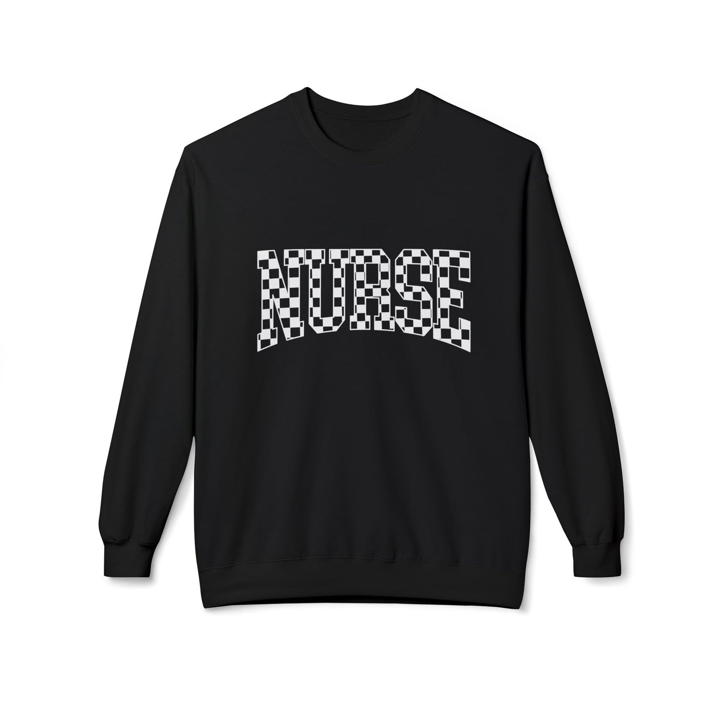 Crewneck Sweatshirt — Subtle Text Minimalist White Fleece