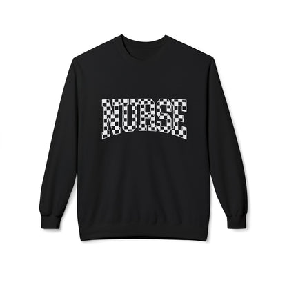 Crewneck Sweatshirt — Subtle Text Minimalist White Fleece