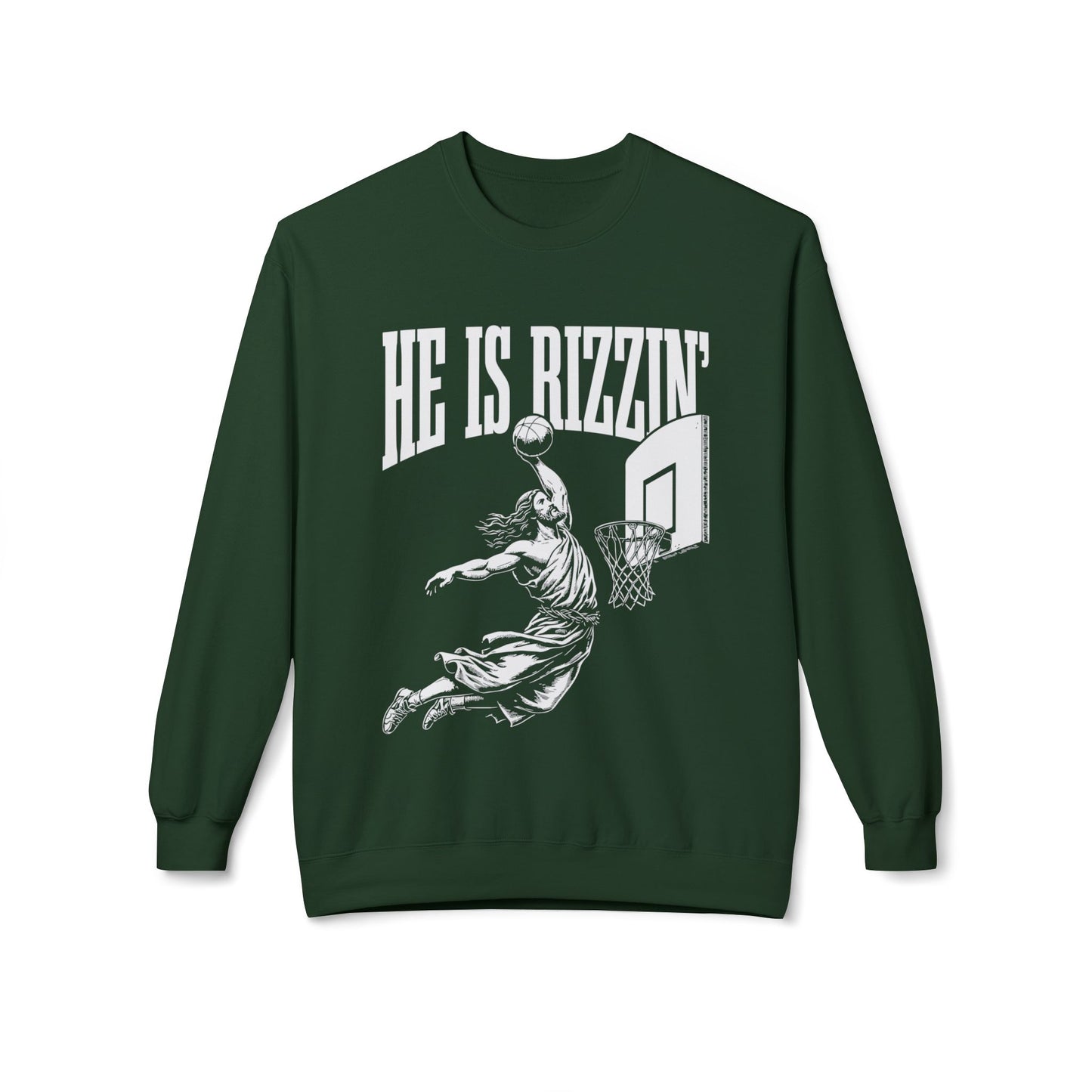 He Is Rizzin' Basketball Crewneck Sweatshirt