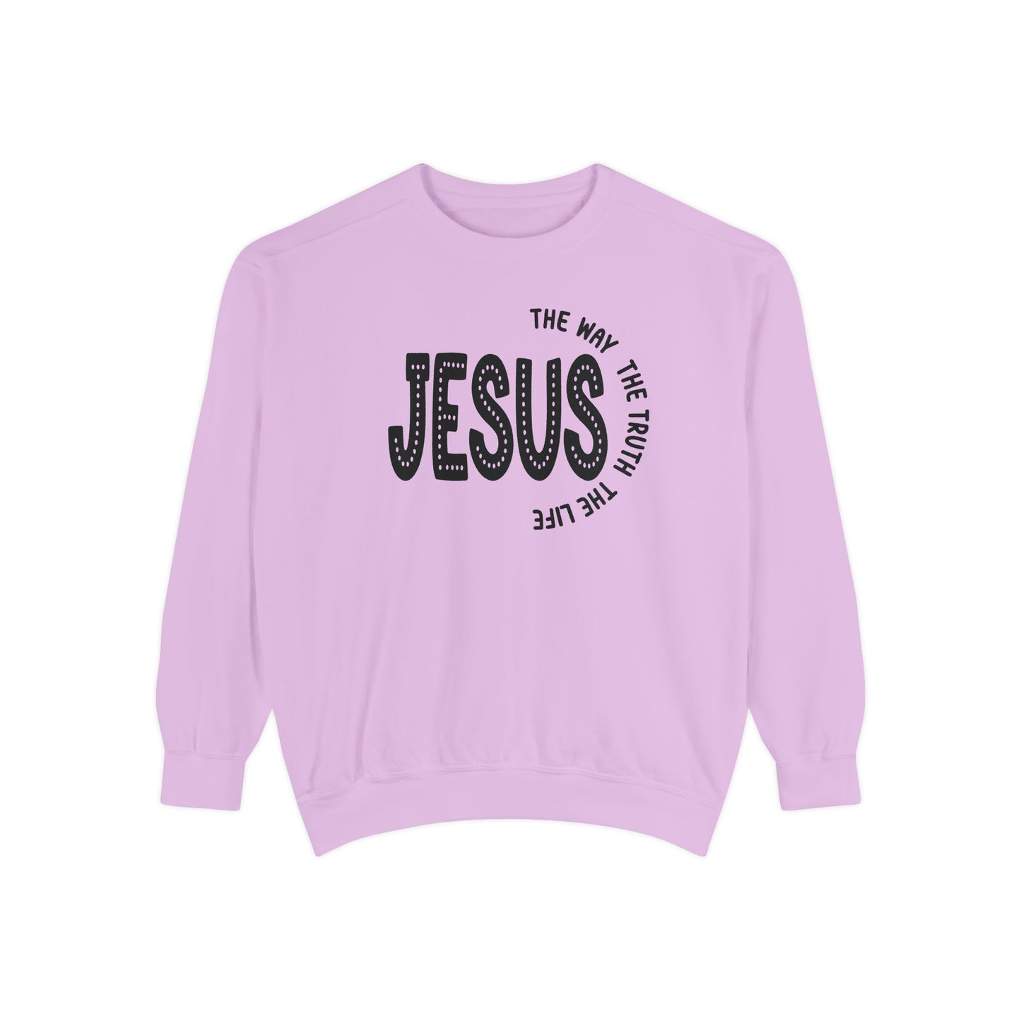 Jesus Graphic Sweatshirt — "Jesus: The Way, The Truth, The Life" Christian Crewneck