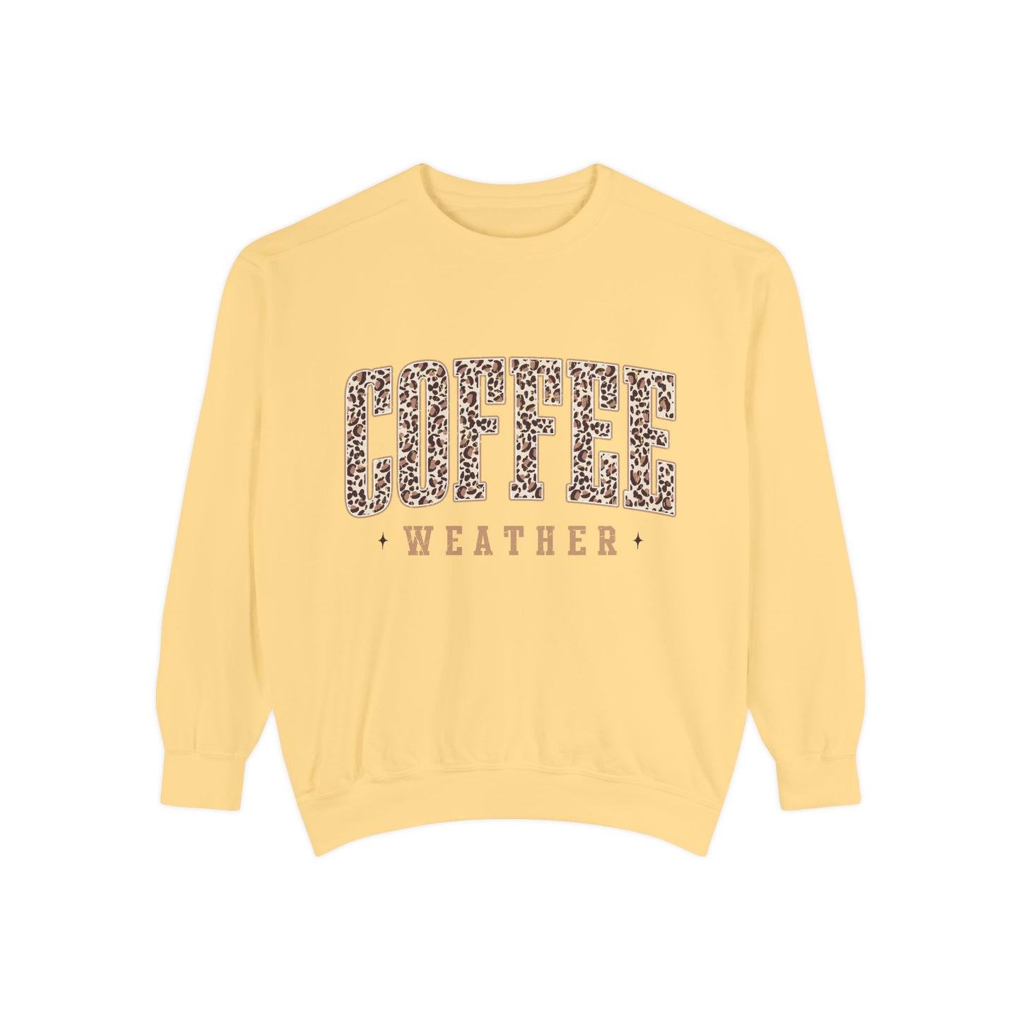 Coffee Weather Sweatshirt — Leopard Print "COFFEE" Cozy Pullover
