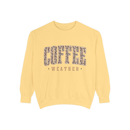 Coffee Weather Sweatshirt — Leopard Print "COFFEE" Cozy Pullover