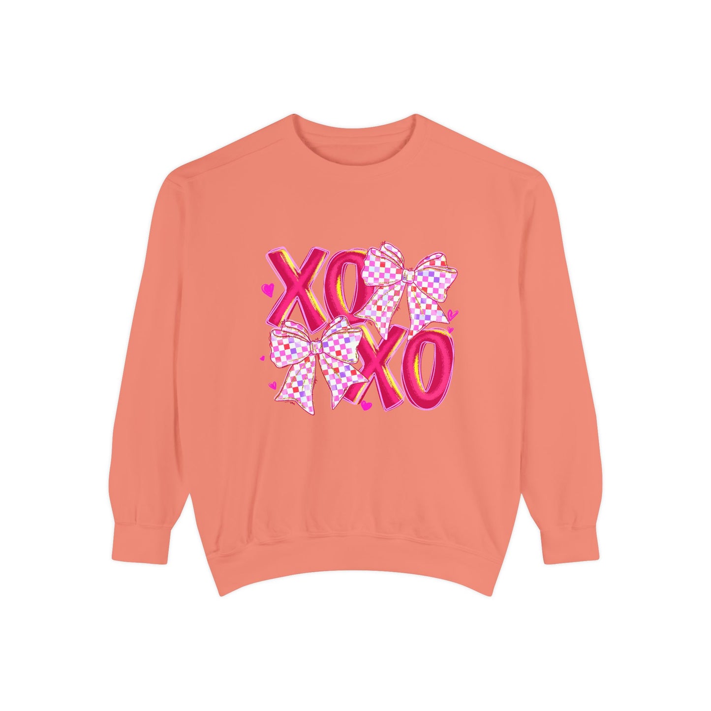 XO Pink Ribbon Sweatshirt – Valentine’s Day Heart Hugs Pullover