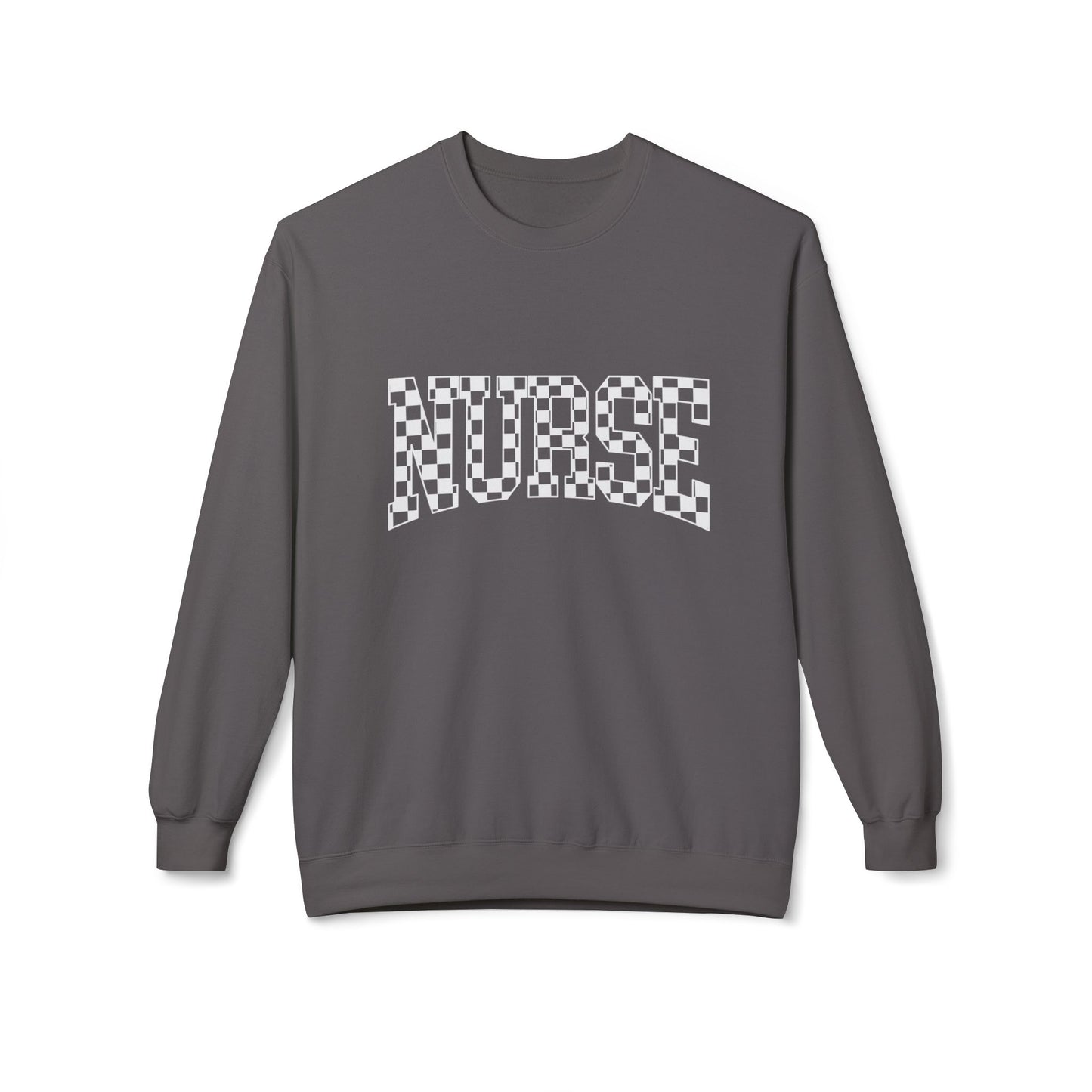 Crewneck Sweatshirt — Subtle Text Minimalist White Fleece