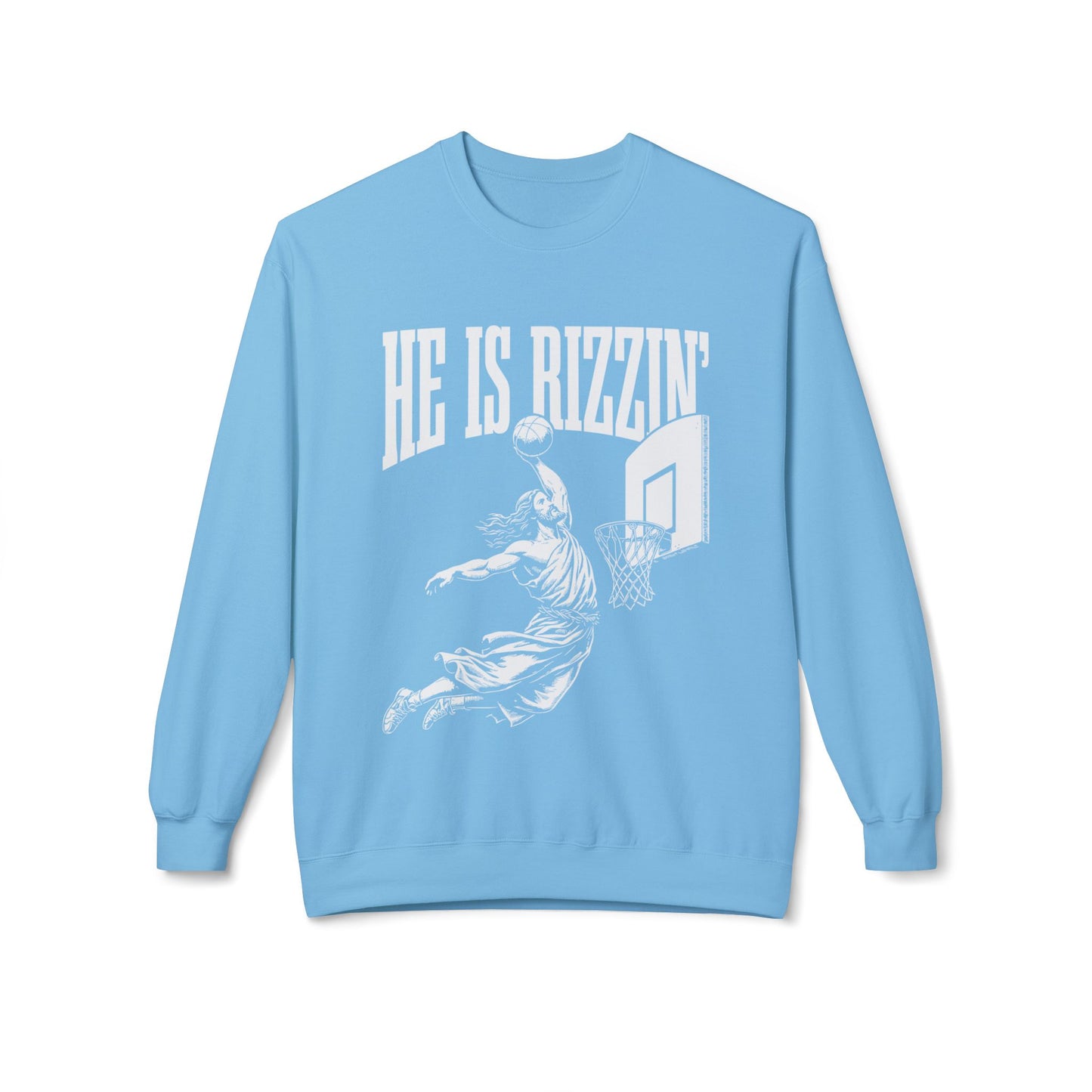 He Is Rizzin' Basketball Crewneck Sweatshirt