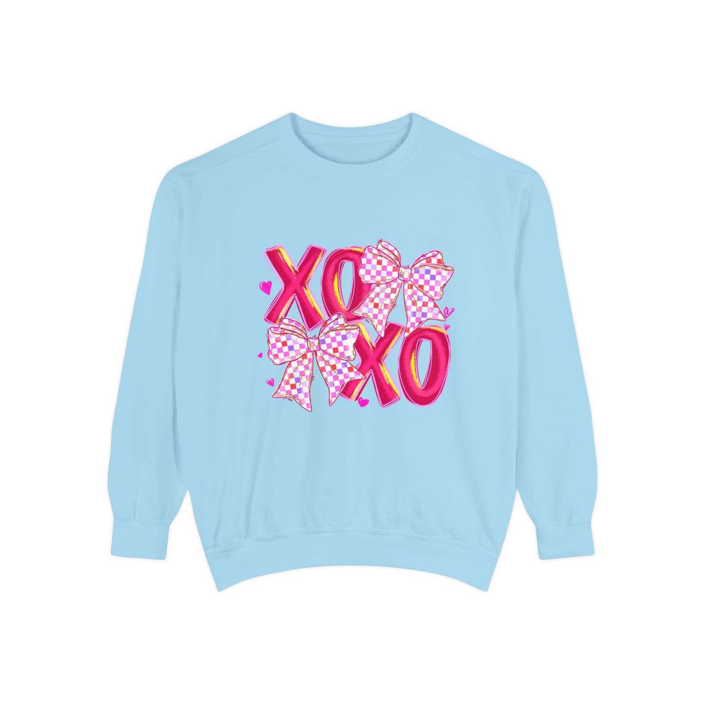 XO Pink Ribbon Sweatshirt – Valentine’s Day Heart Hugs Pullover