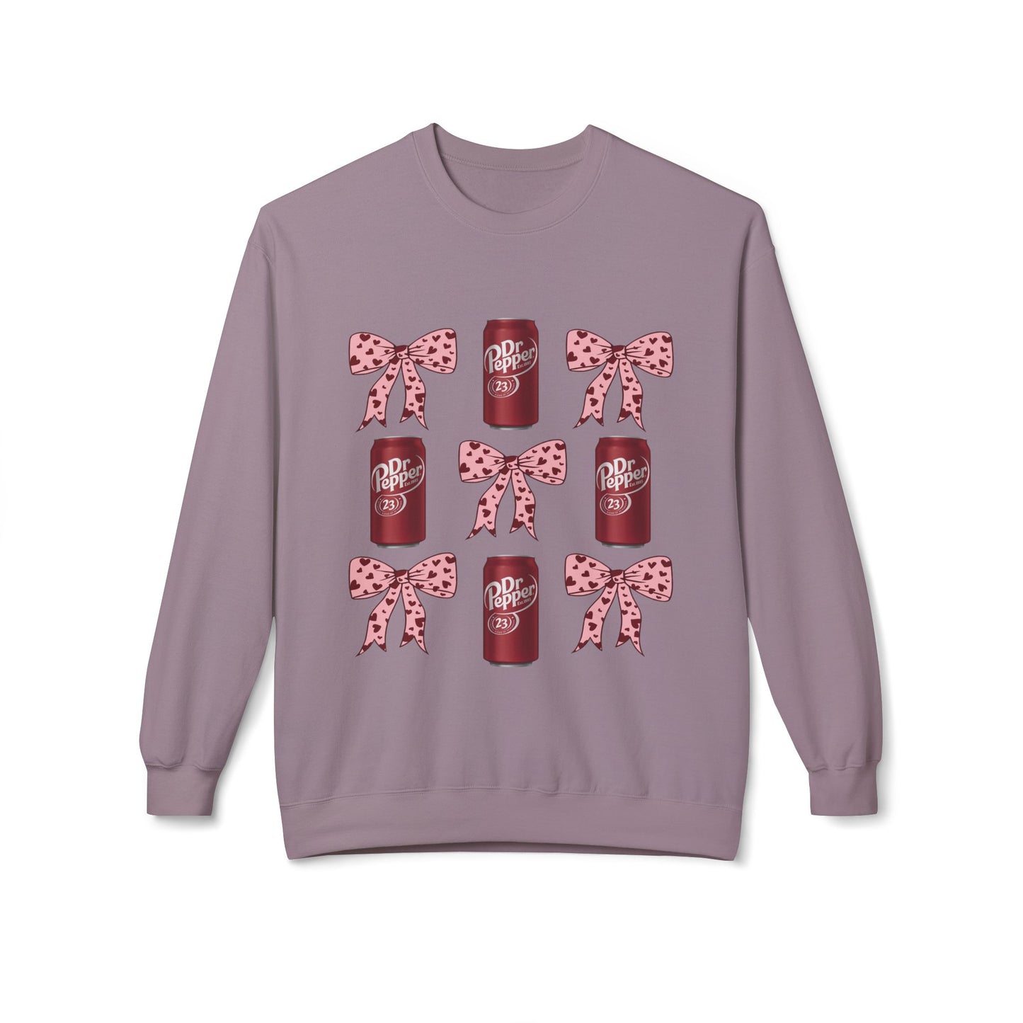 Dr Pepper Can & Pink Bow Crewneck Sweatshirt