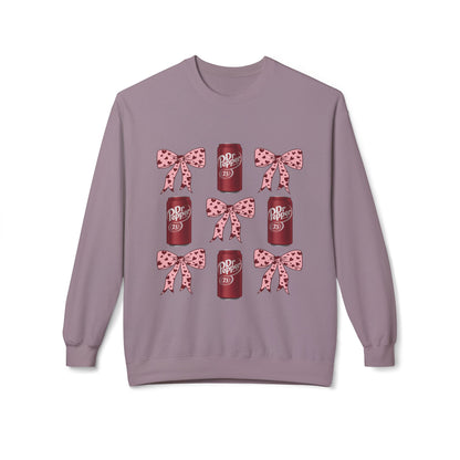 Dr Pepper Can & Pink Bow Crewneck Sweatshirt