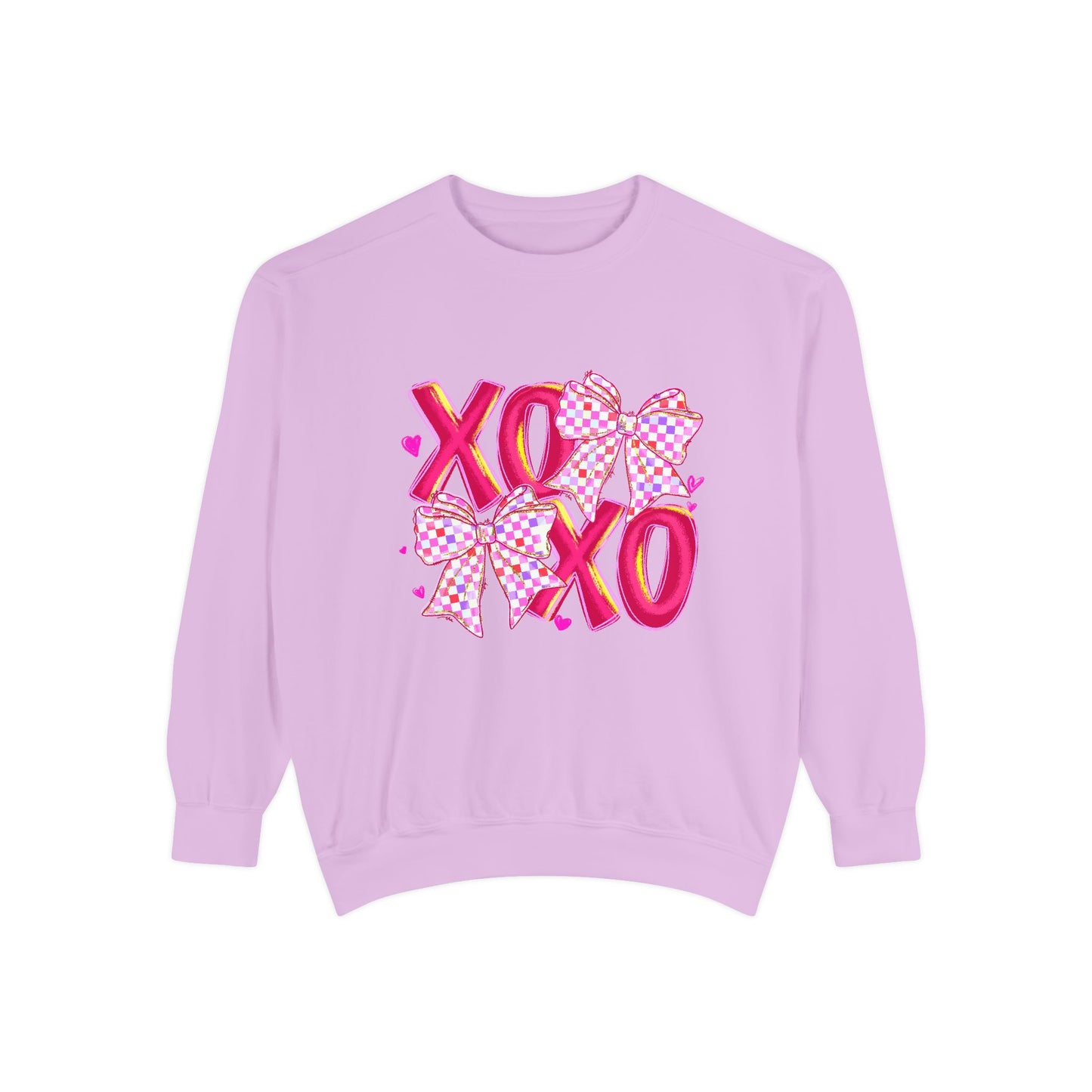 XO Pink Ribbon Sweatshirt – Valentine’s Day Heart Hugs Pullover