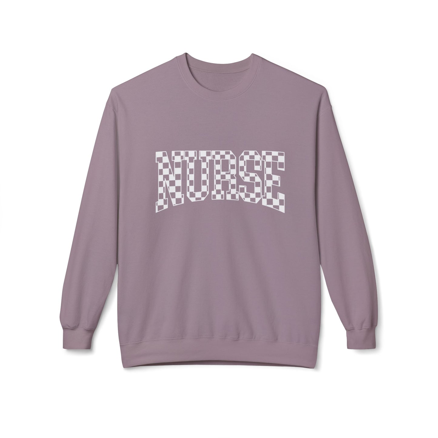 Crewneck Sweatshirt — Subtle Text Minimalist White Fleece