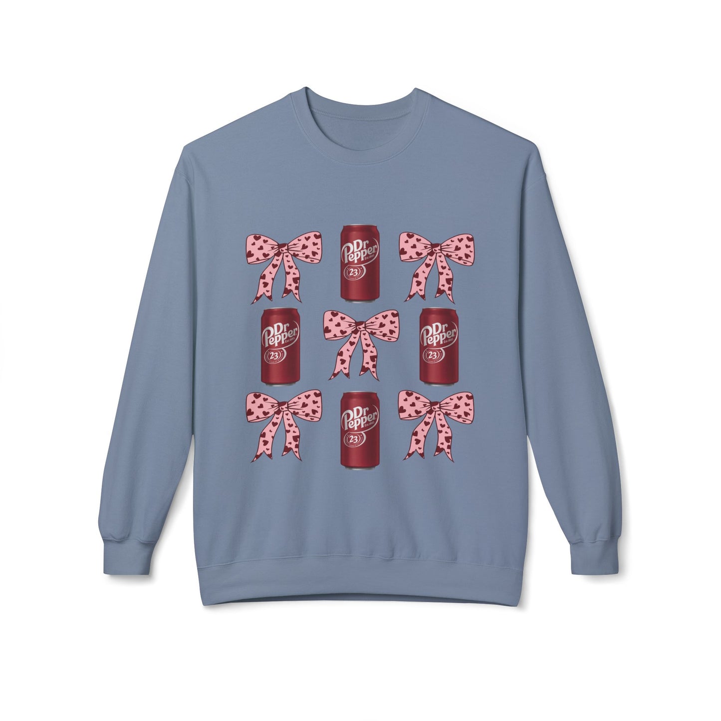 Dr Pepper Can & Pink Bow Crewneck Sweatshirt