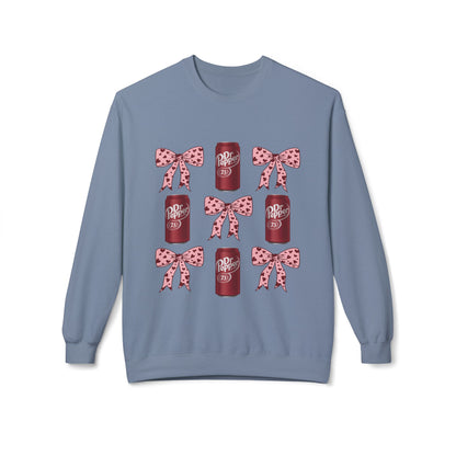 Dr Pepper Can & Pink Bow Crewneck Sweatshirt