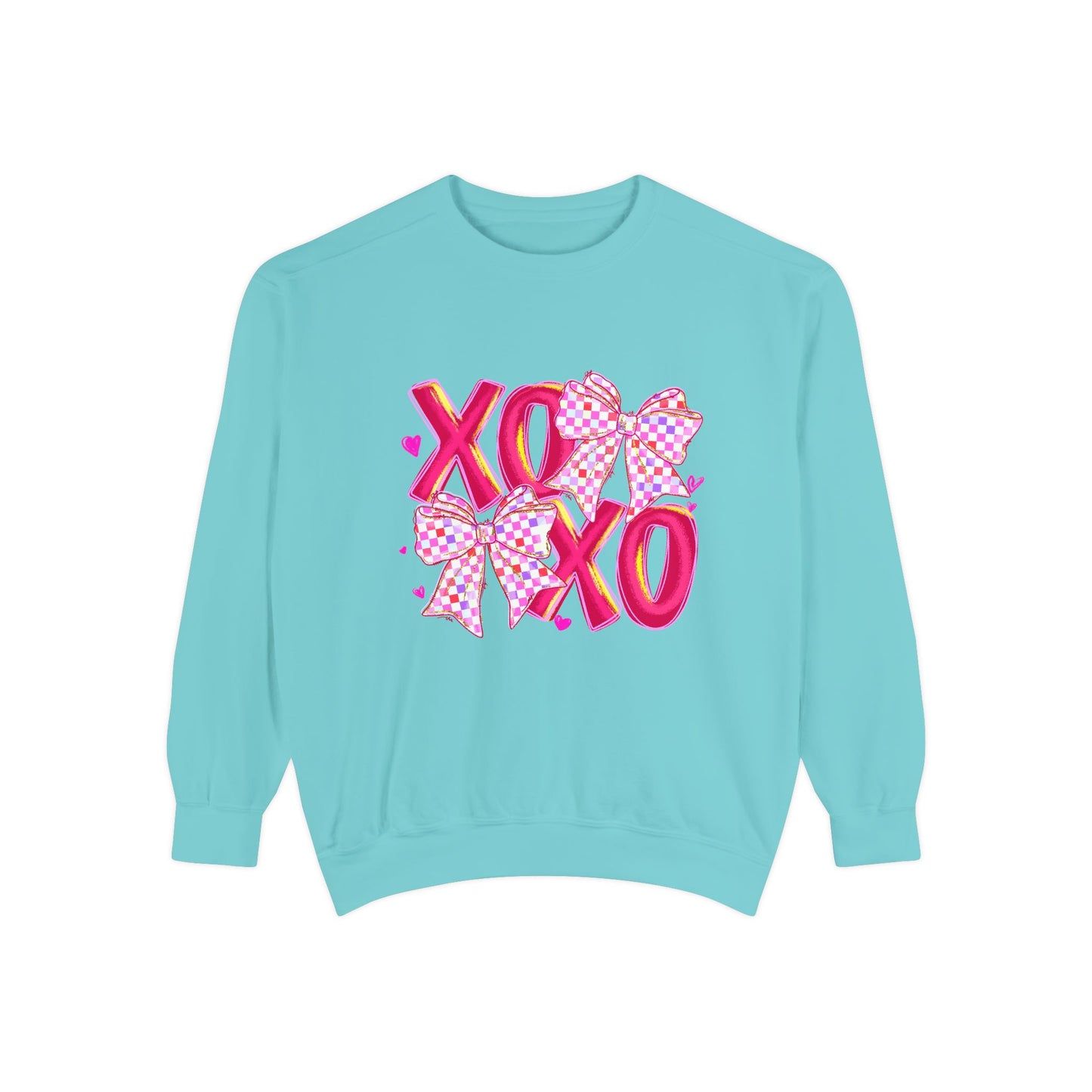 XO Pink Ribbon Sweatshirt – Valentine’s Day Heart Hugs Pullover