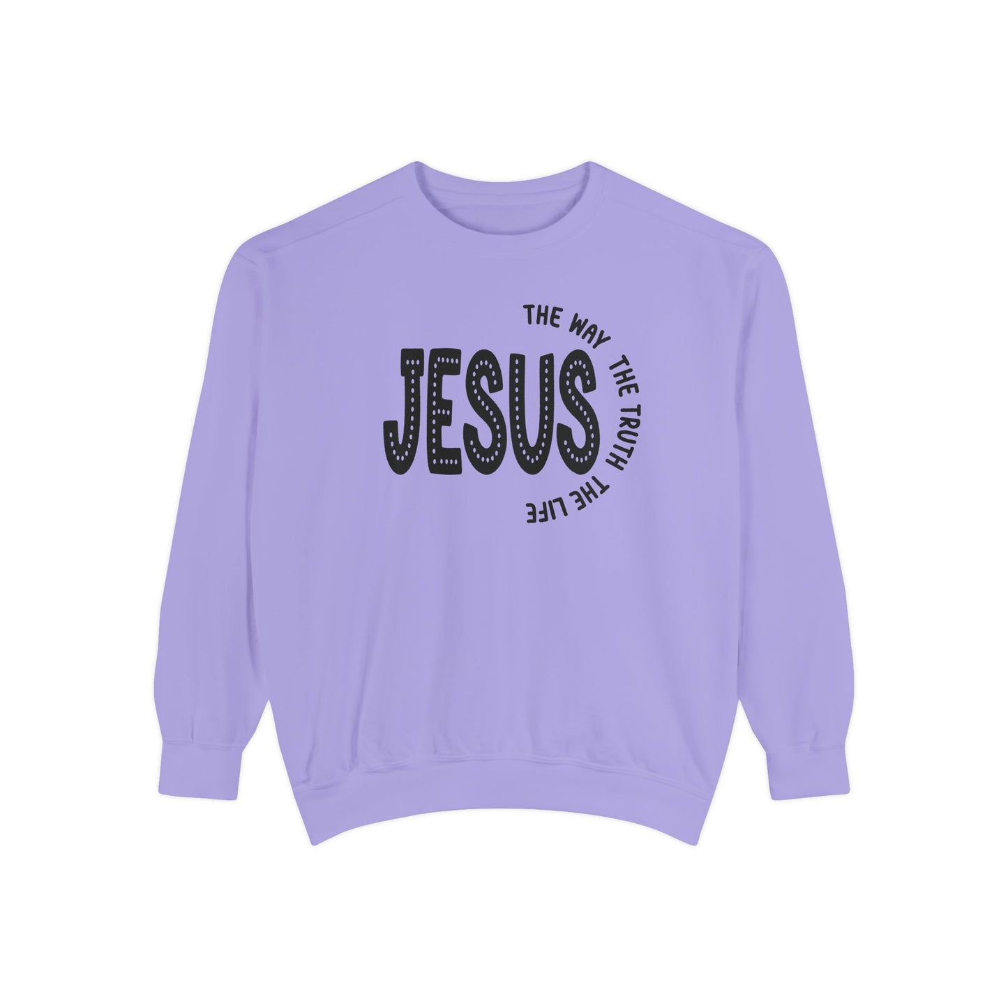 Jesus Graphic Sweatshirt — "Jesus: The Way, The Truth, The Life" Christian Crewneck