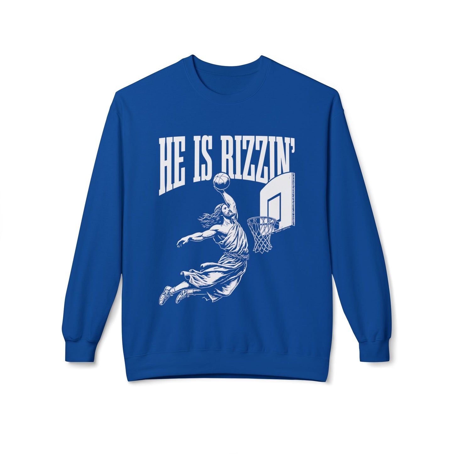 He Is Rizzin' Basketball Crewneck Sweatshirt