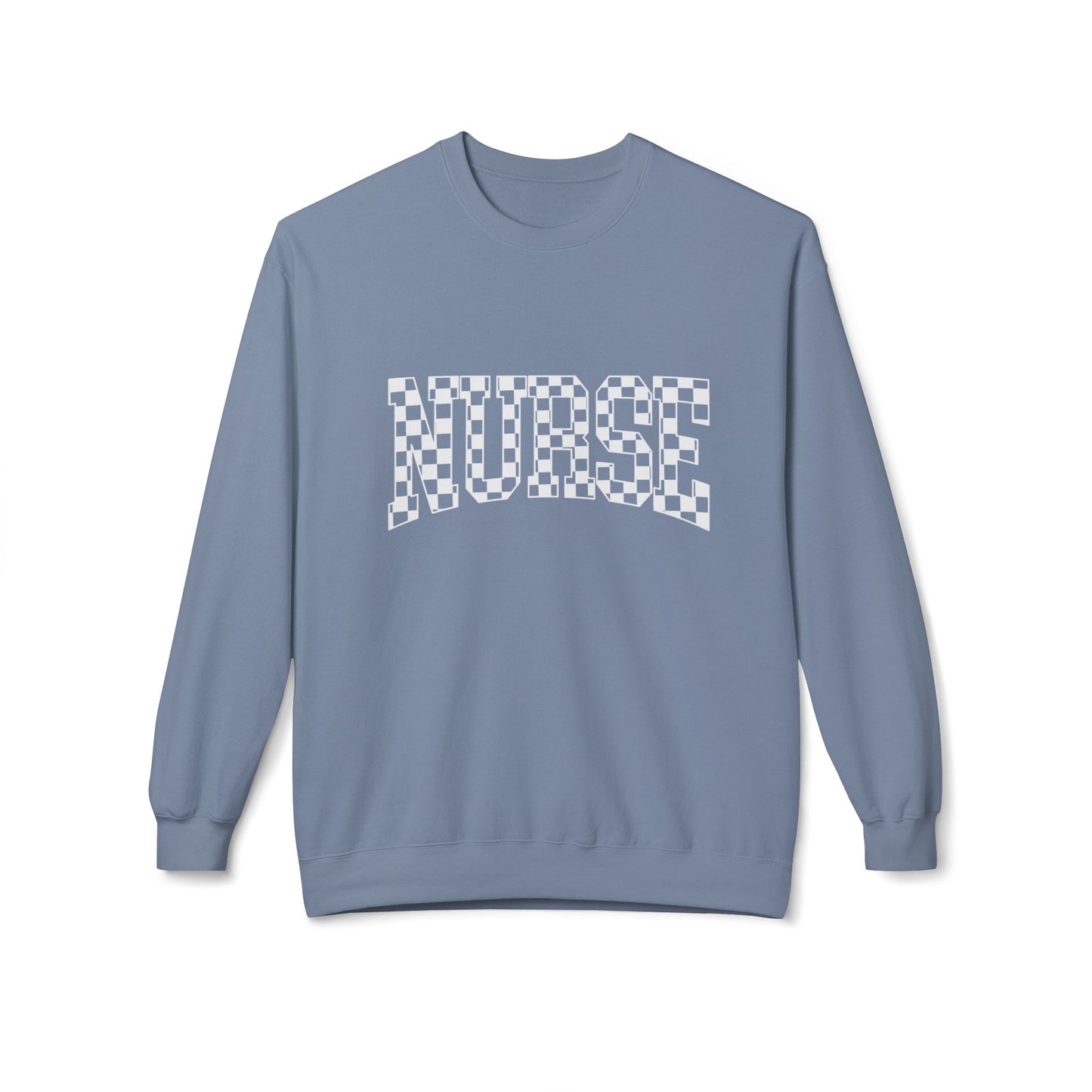 Crewneck Sweatshirt — Subtle Text Minimalist White Fleece