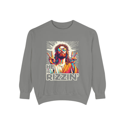 Peace Sign Graphic Sweatshirt — Retro Jesus-Inspired Colorful Design