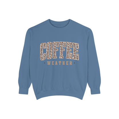Coffee Weather Sweatshirt — Leopard Print "COFFEE" Cozy Pullover