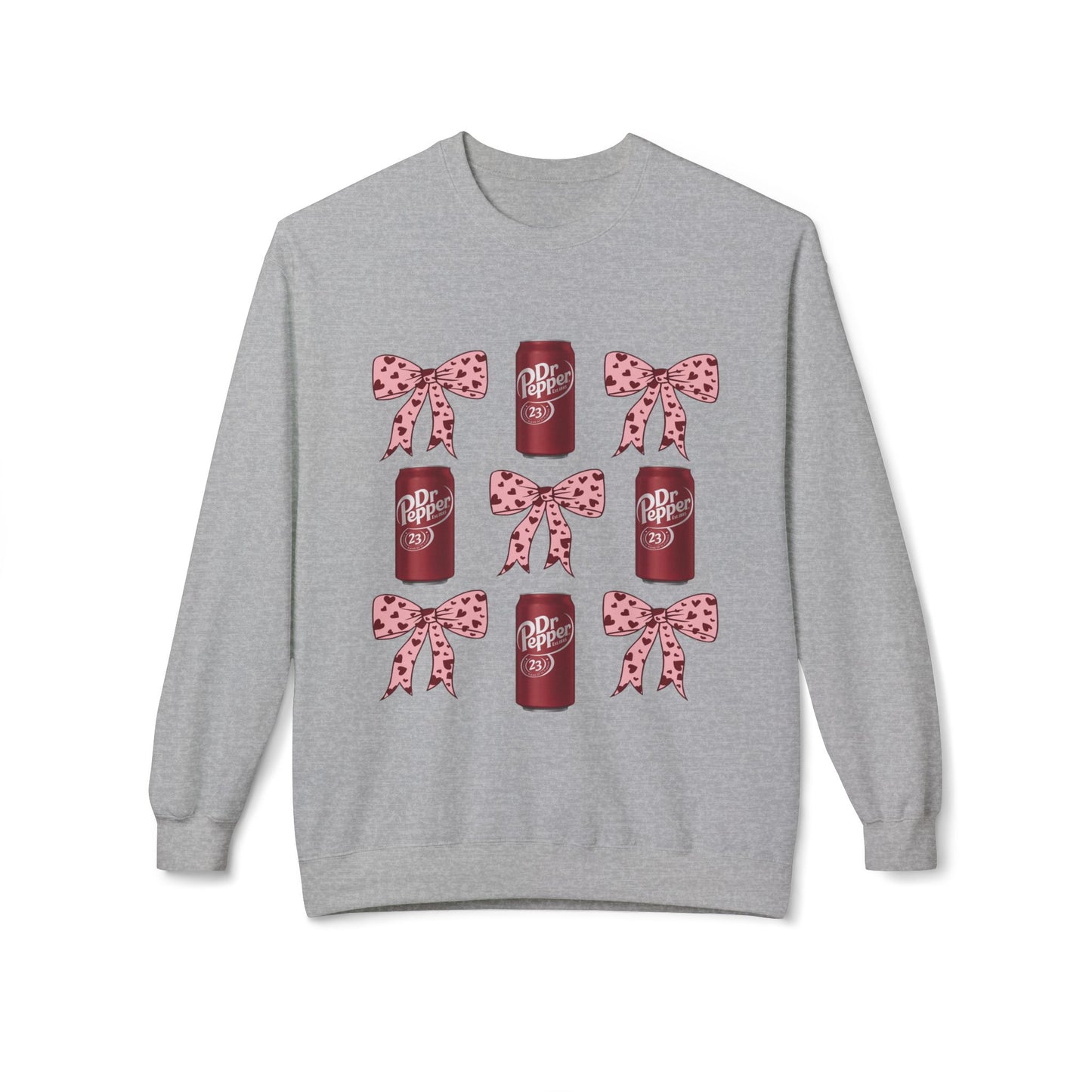 Dr Pepper Can & Pink Bow Crewneck Sweatshirt