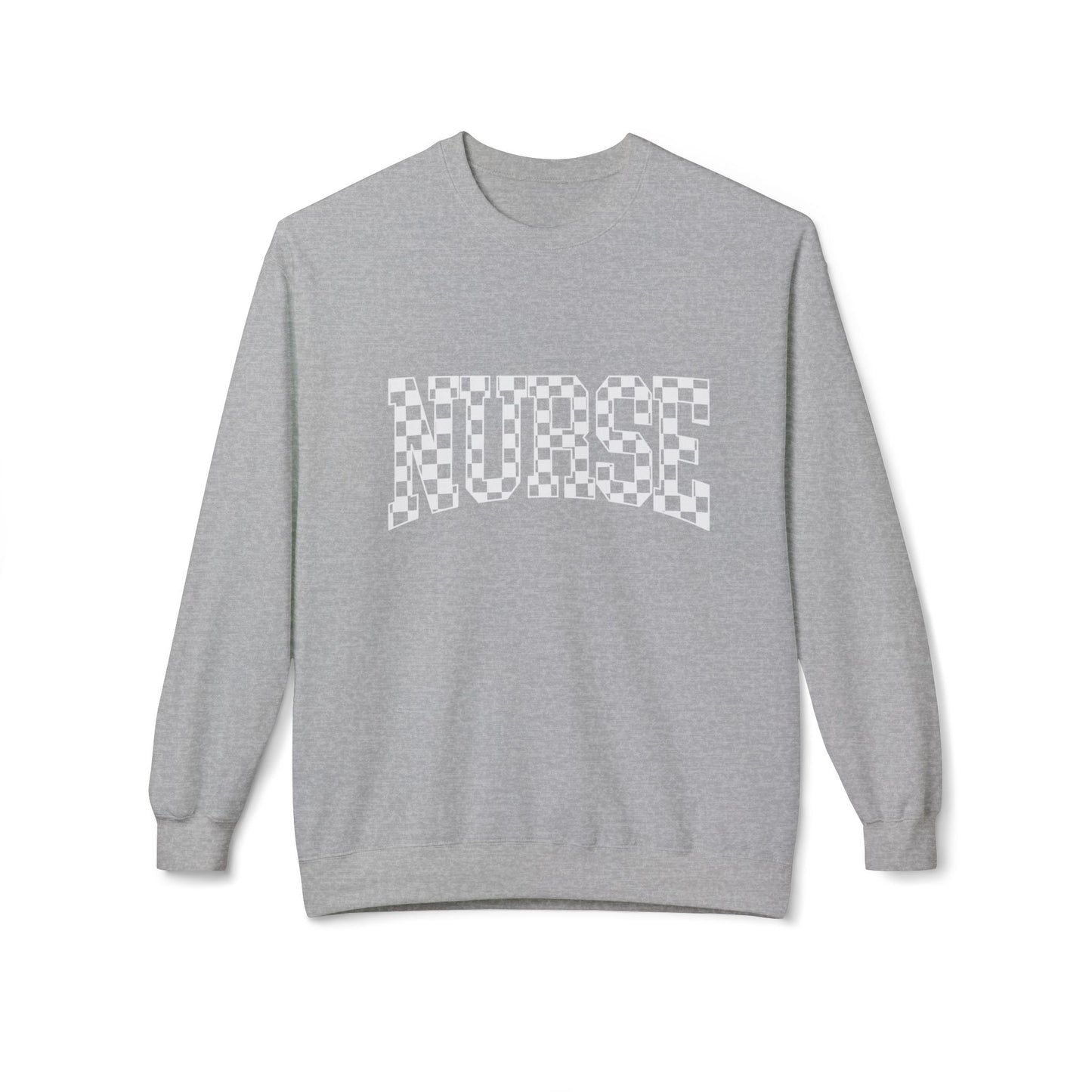 Crewneck Sweatshirt — Subtle Text Minimalist White Fleece