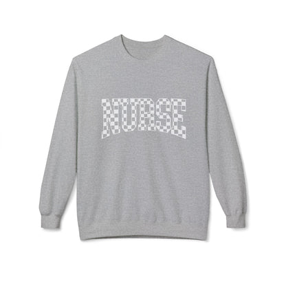 Crewneck Sweatshirt — Subtle Text Minimalist White Fleece