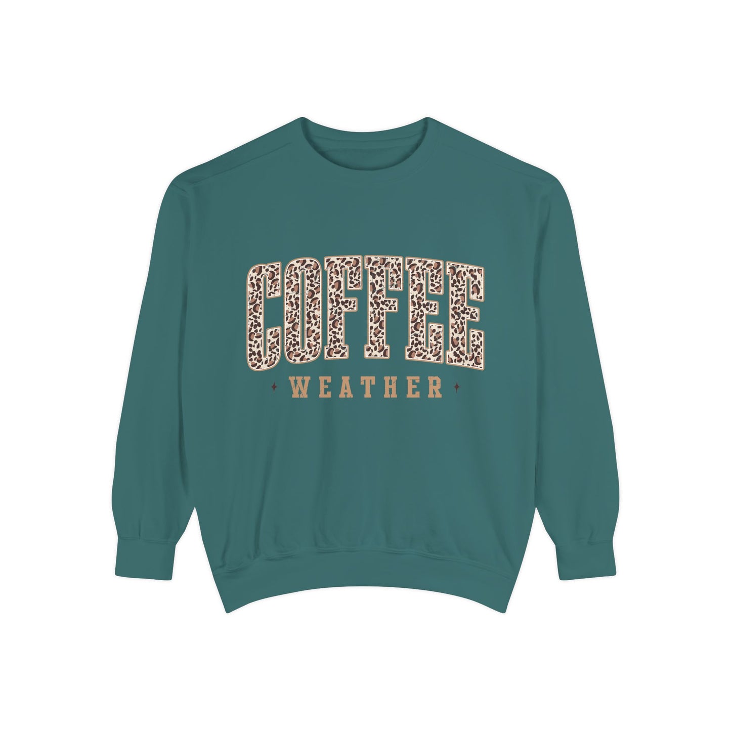 Coffee Weather Sweatshirt — Leopard Print "COFFEE" Cozy Pullover