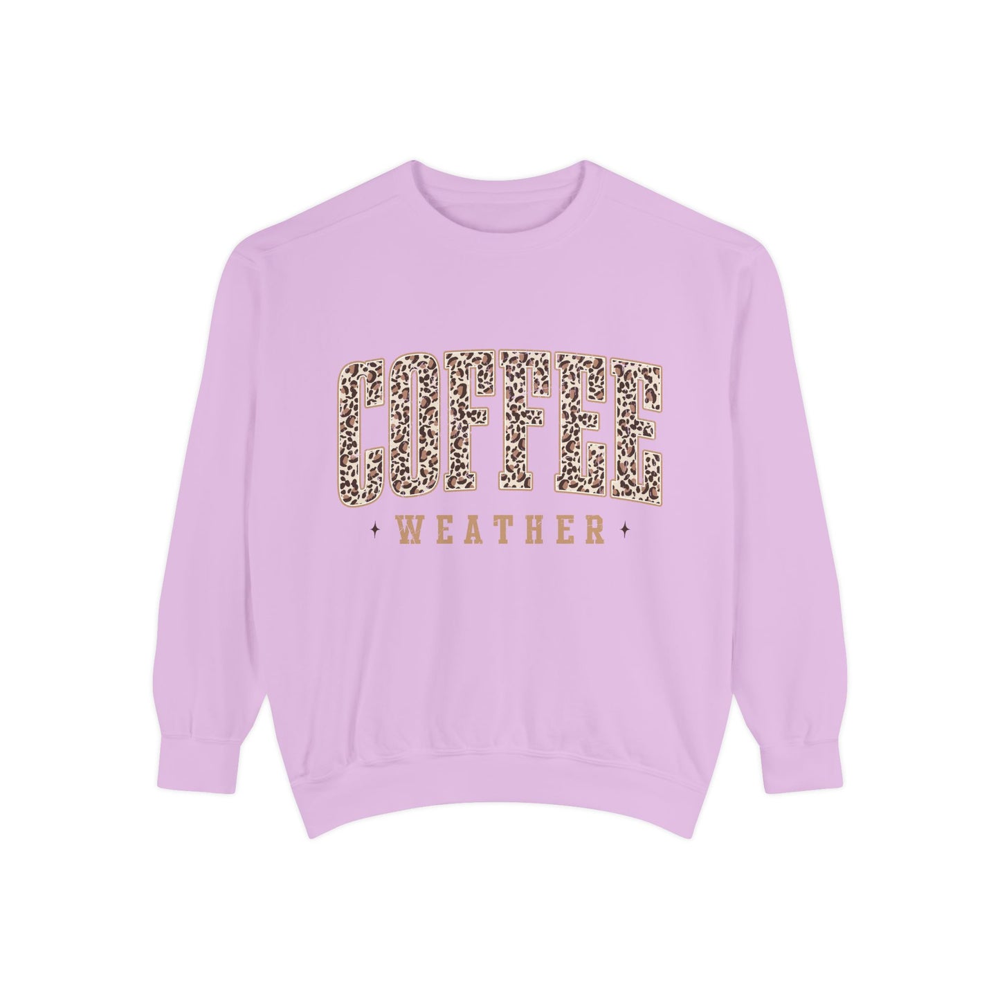 Coffee Weather Sweatshirt — Leopard Print "COFFEE" Cozy Pullover