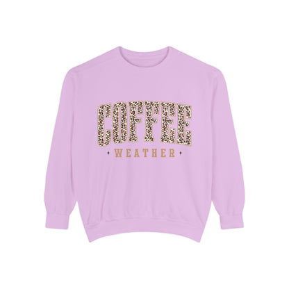 Coffee Weather Sweatshirt — Leopard Print "COFFEE" Cozy Pullover