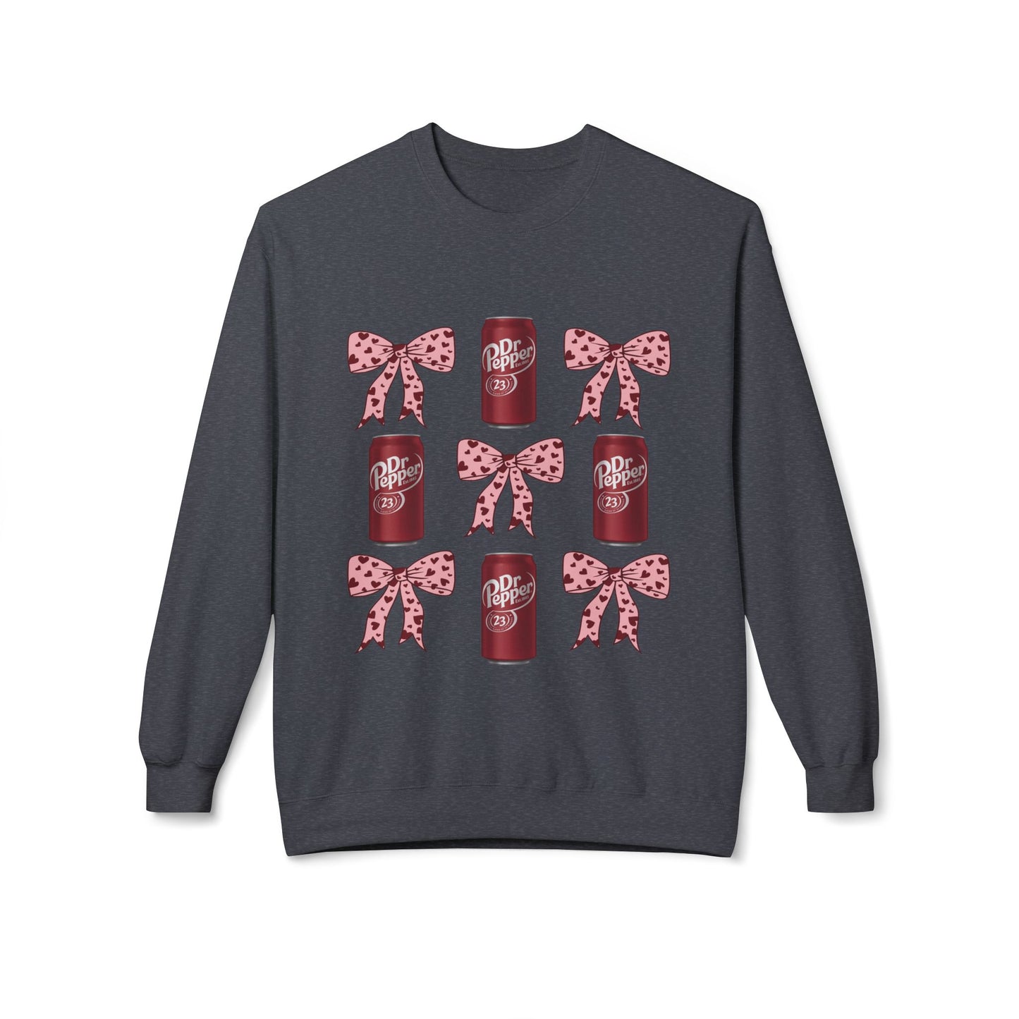 Dr Pepper Can & Pink Bow Crewneck Sweatshirt